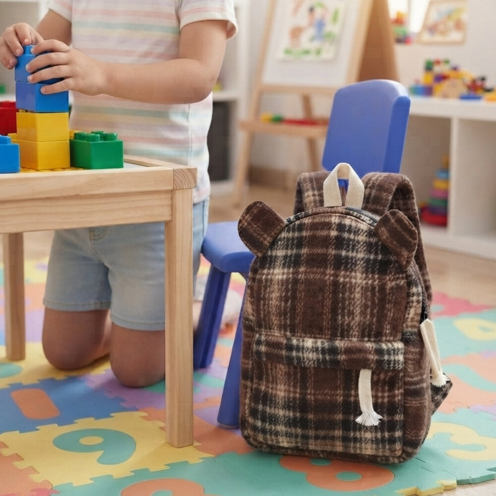 خرید آنلاین کوله پشتی مهد کودکی مدل چهارخونه کد 272